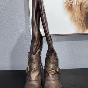 Women’s Brown Knee-High Buckle Boots – Size 8.5M, Kohl’s